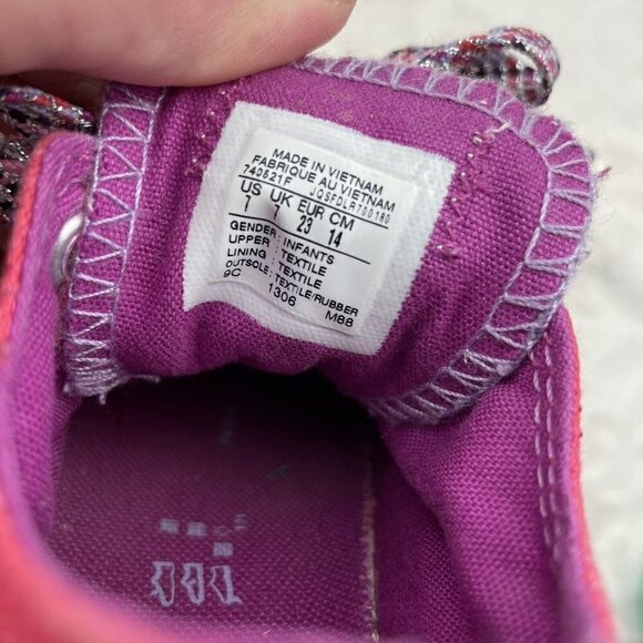 Converse All Star Chuck Taylor Girls Youth Size 1 EUR 32 Shoes Pink White - Picture 11 of 12